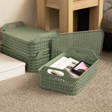 Strata Urban plastic storage baskets lilypad green 3 x 12L - British product