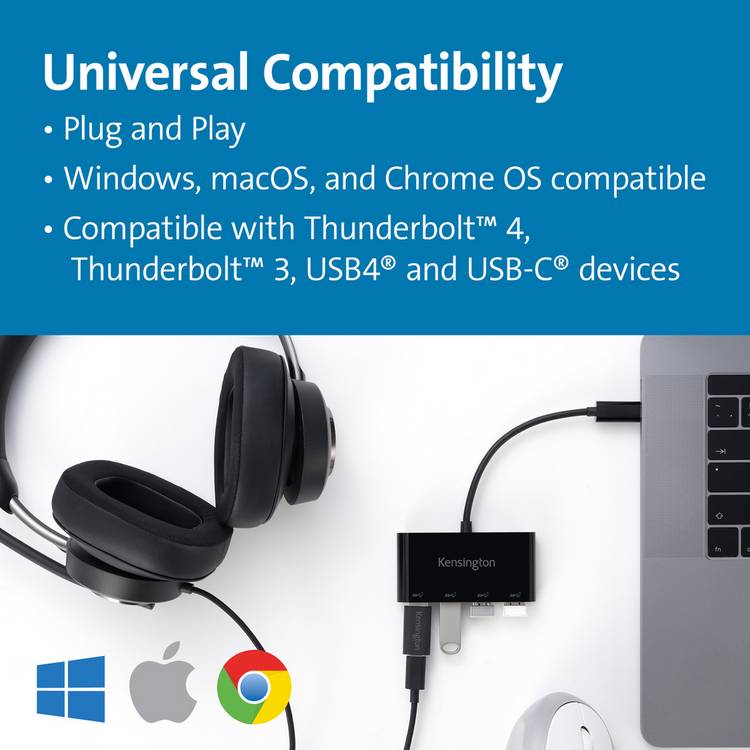 Kensington 4 port USB-C hub - British product