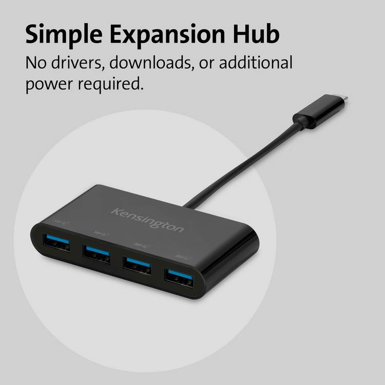 Kensington 4 port USB-C hub - British product