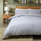 Argos Home cotton gingham sky blue bedding set single (British brand)