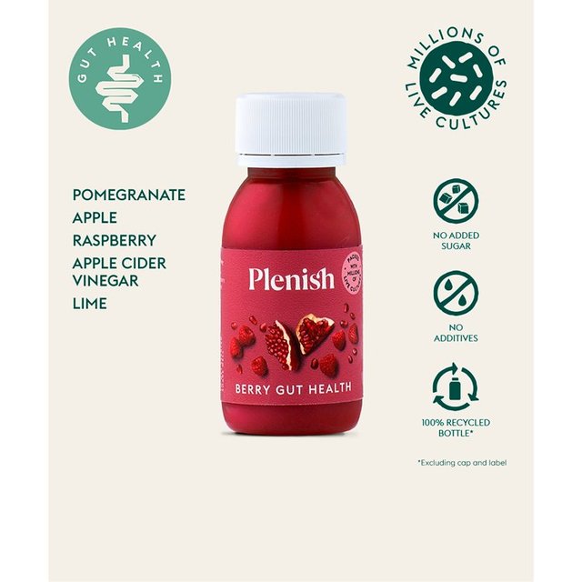 Plenish Berry Gut Health Shot   60ml GOODS M&S   