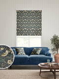 William Morris Strawberry Thief velvet roman blind, UK version