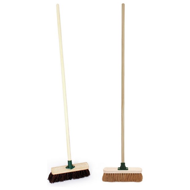 Charles Bentley two-broom set soft coco and stiff bassine, UK version