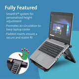 Kensington SmartFit laptop cooling stand black - British product