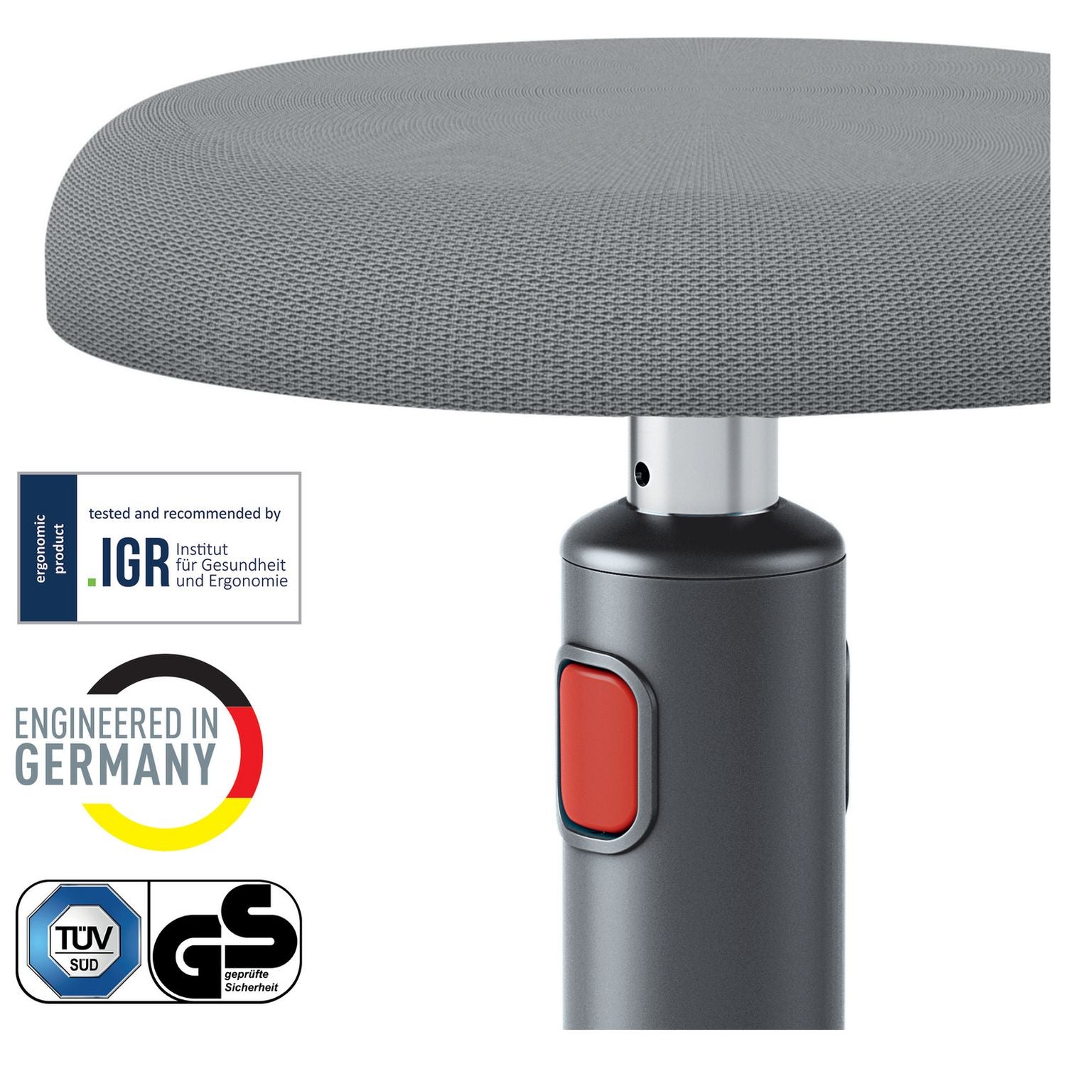 Leitz Ergo Cosy Active Sit Stand Stool adjustable, imported from the UK