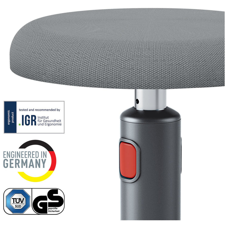 Leitz Ergo Cosy Active Sit Stand Stool adjustable, imported from the UK