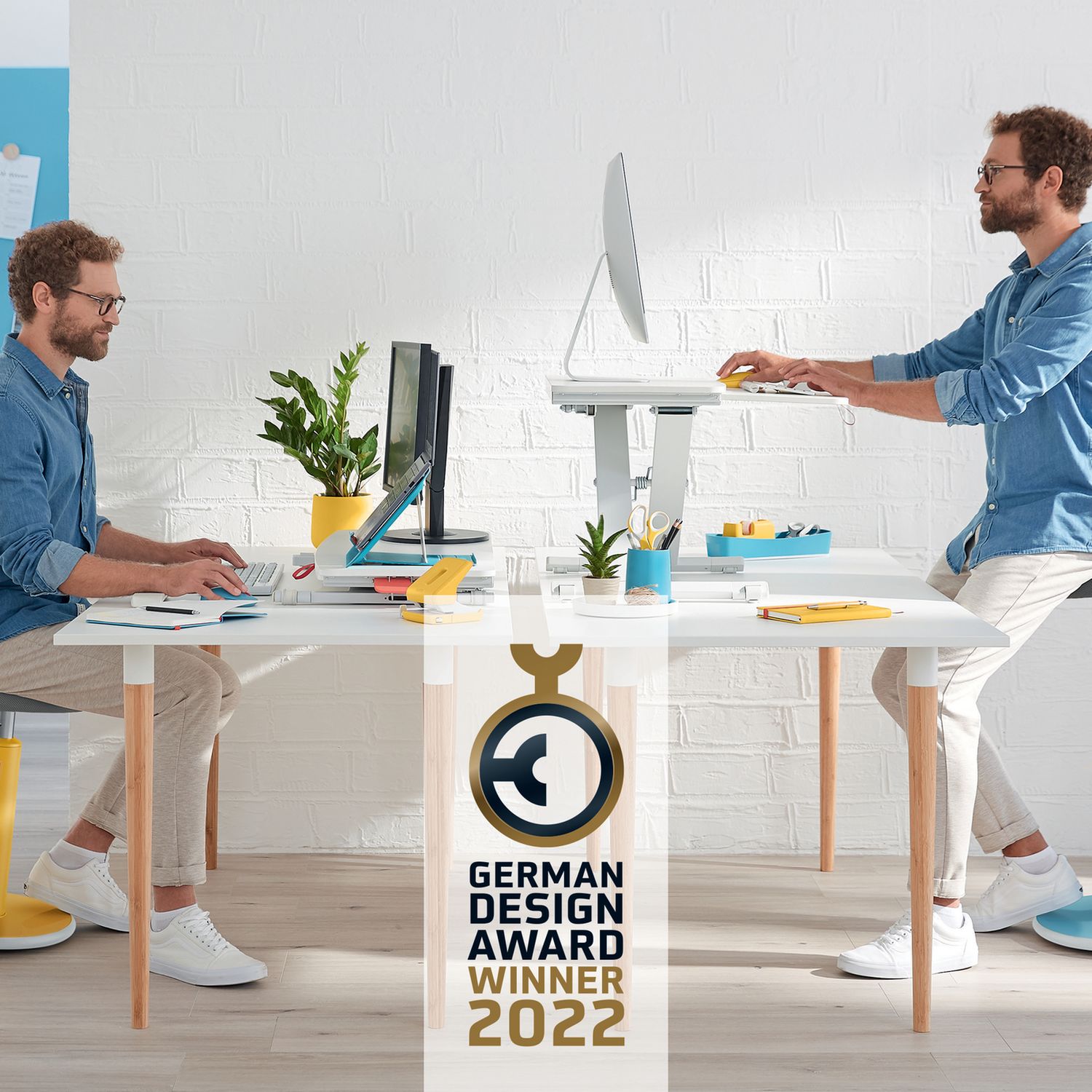 Leitz Ergo Cosy standing desk converter with sliding tray (British brand)