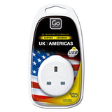 Go Travel UK to US USB Adaptor GOODS Boots   