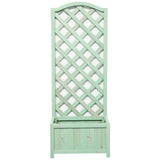 Straight Lattice Planter green timber outdoor (British brand)
