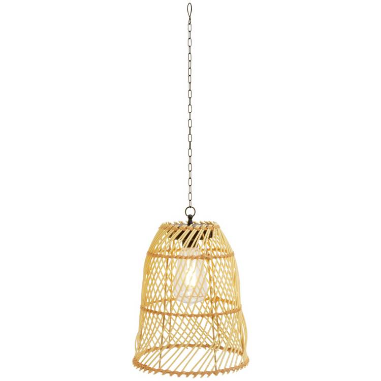 Habitat warm white rattan hanging light 27cm, imported from the UK