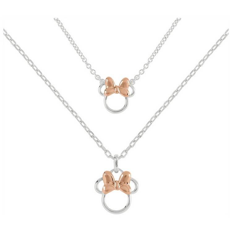 Disney Minnie Mouse mother daughter necklace set two tone, UK version