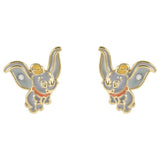 Disney Dumbo gold plated stud earrings 11.3mm, imported from the UK