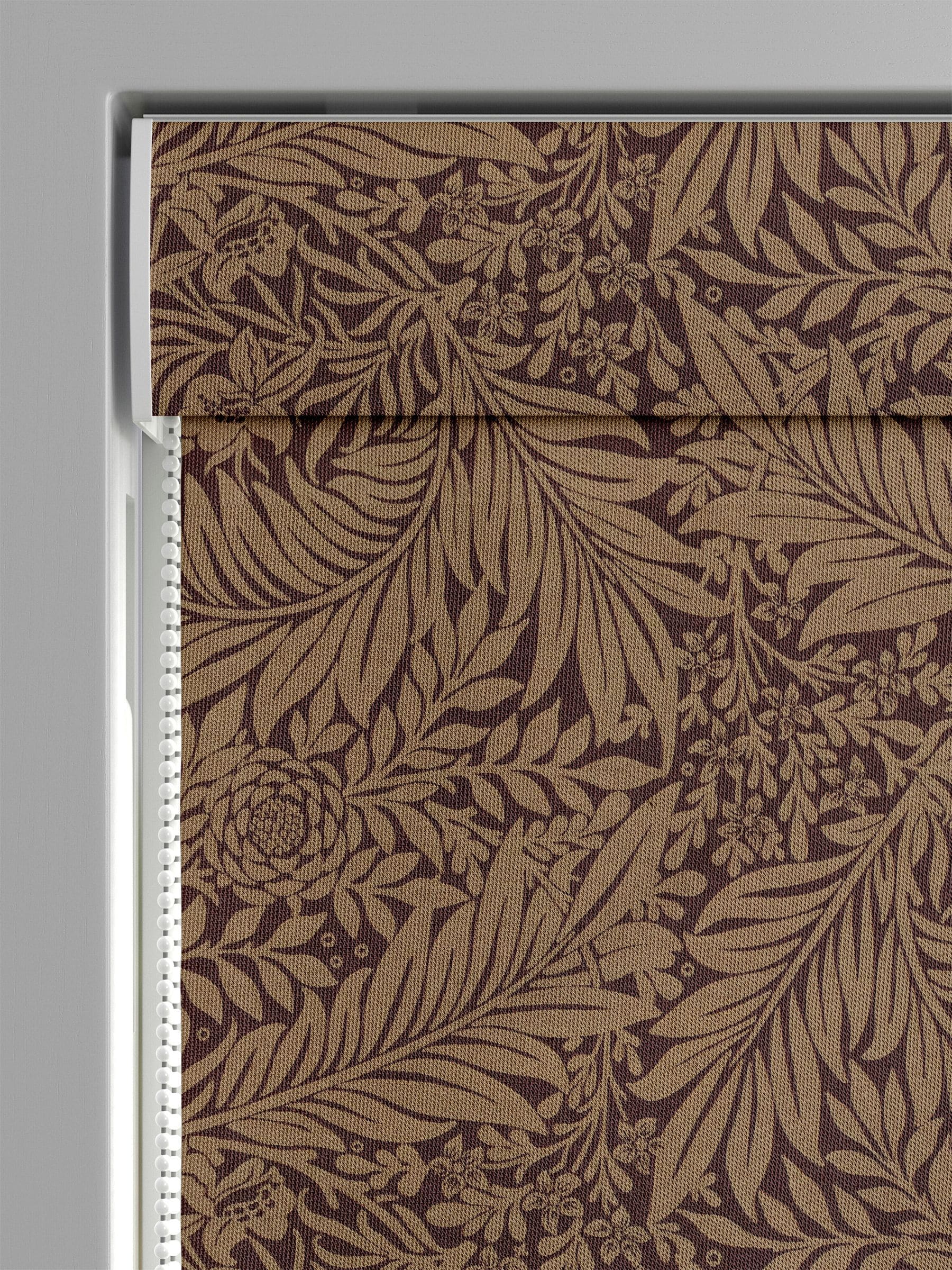 William Morris roman blind in Pink Larkspur, UK version