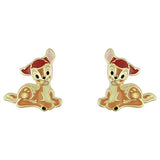 Disney Bambi gold plated stud earrings 10.6mm (British brand)