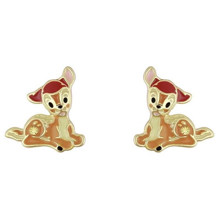 Disney Gold Plated Bambi Stud Earrings