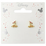 Disney Bambi gold plated stud earrings 10.6mm (British brand)