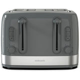 Cookworks illuminated 4-slice toaster stone grey, UK version
