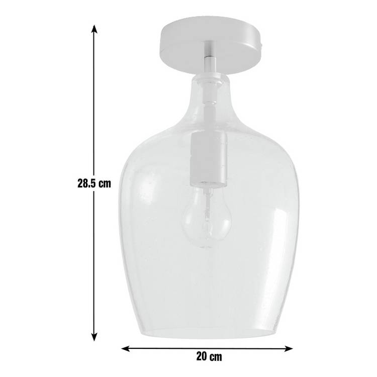 Argos Home glass flush ceiling light satin nickel, UK version