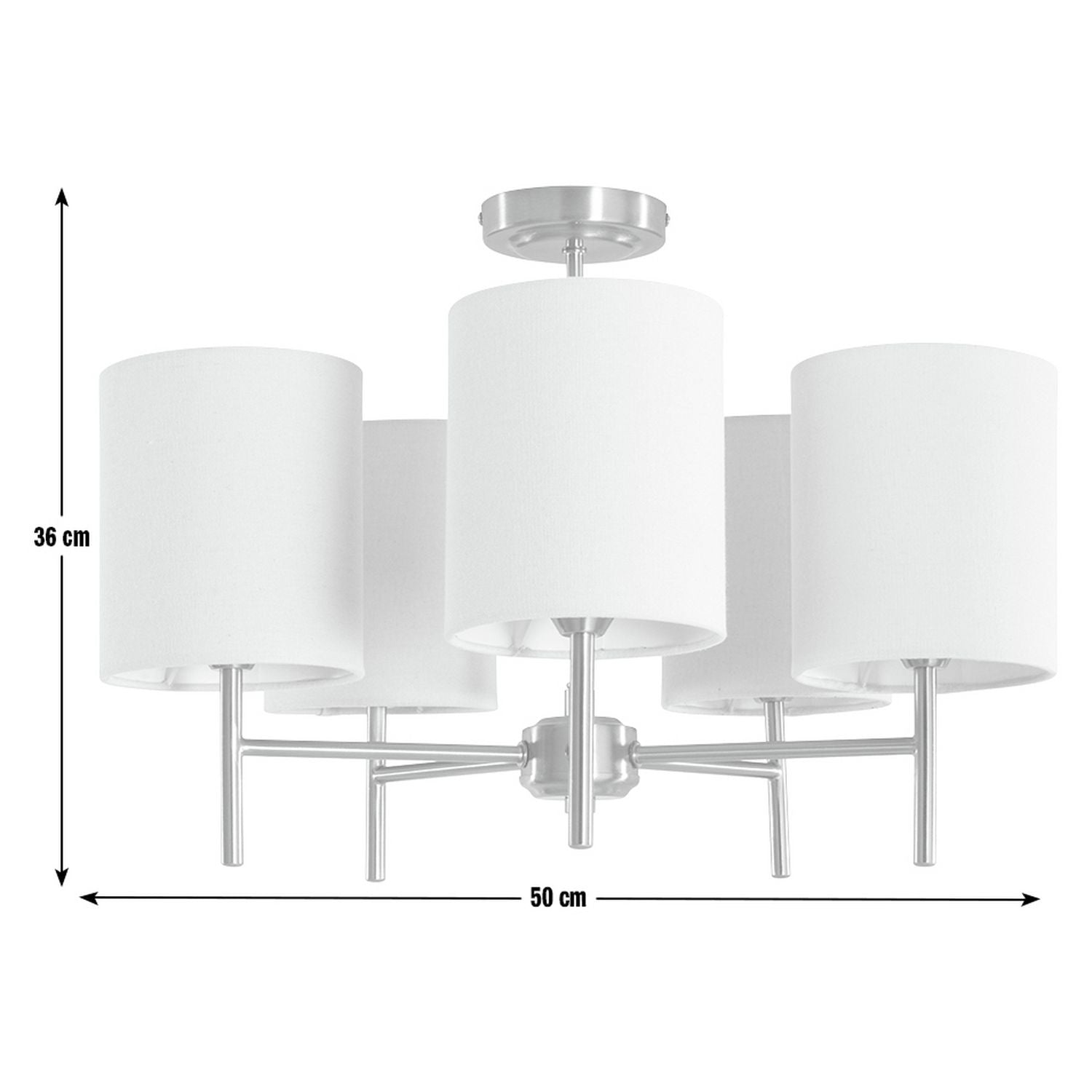 Argos Home brass five-light ceiling light imported from the UK