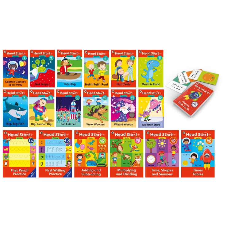 Ladybird Head Start educational books and flashcards set 18 books, UK version