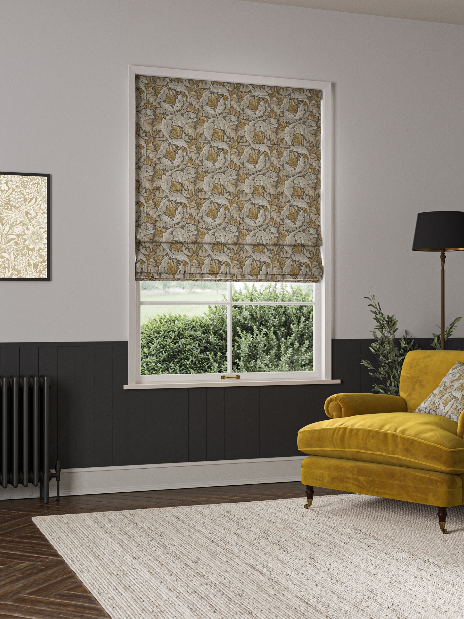 William Morris Acanthus roman blind (British brand)
