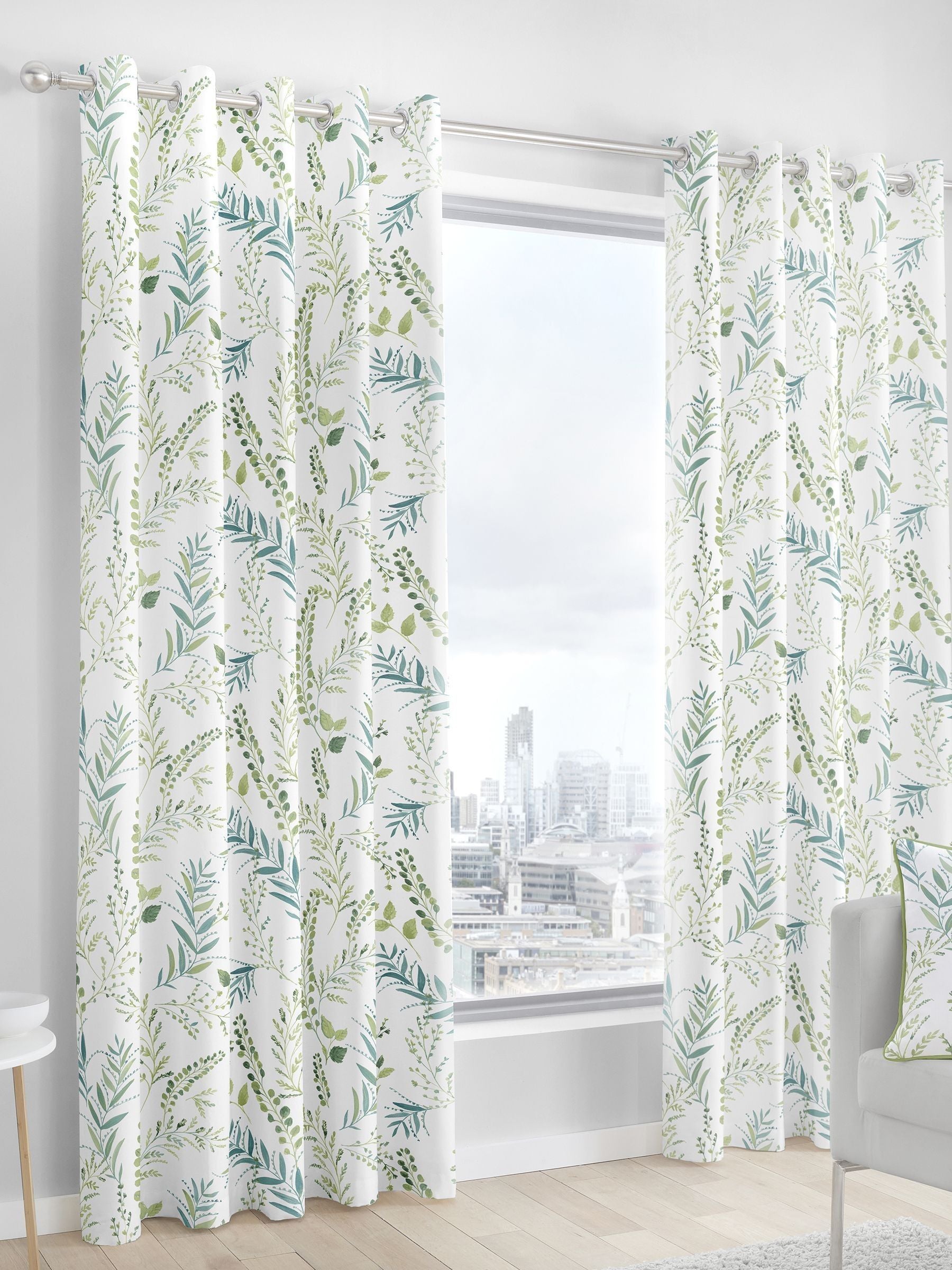 Fusion Fernworthy botanical eyelet curtains (British brand)