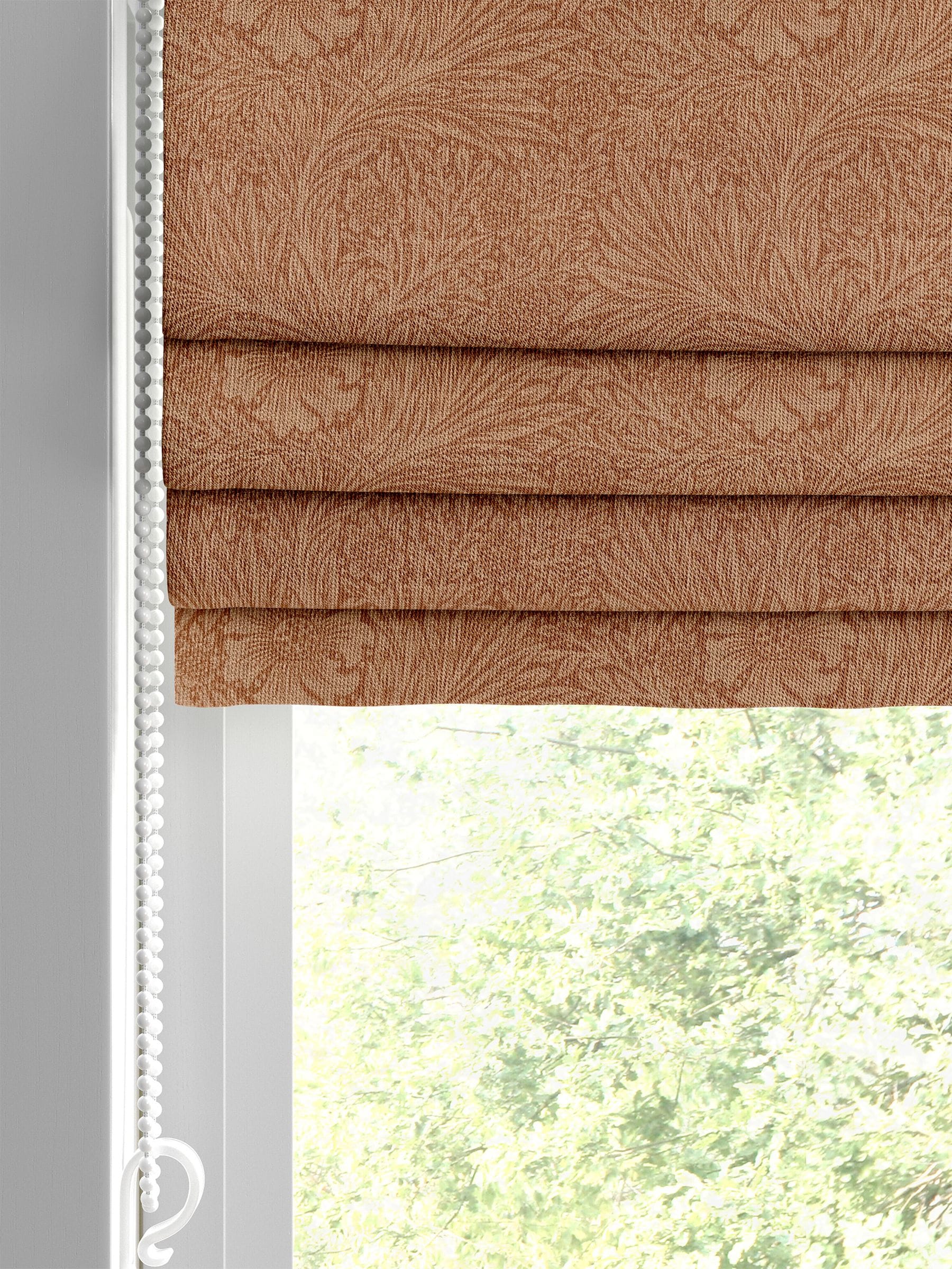 William Morris Orange Marigold woven roman blind, imported from the UK