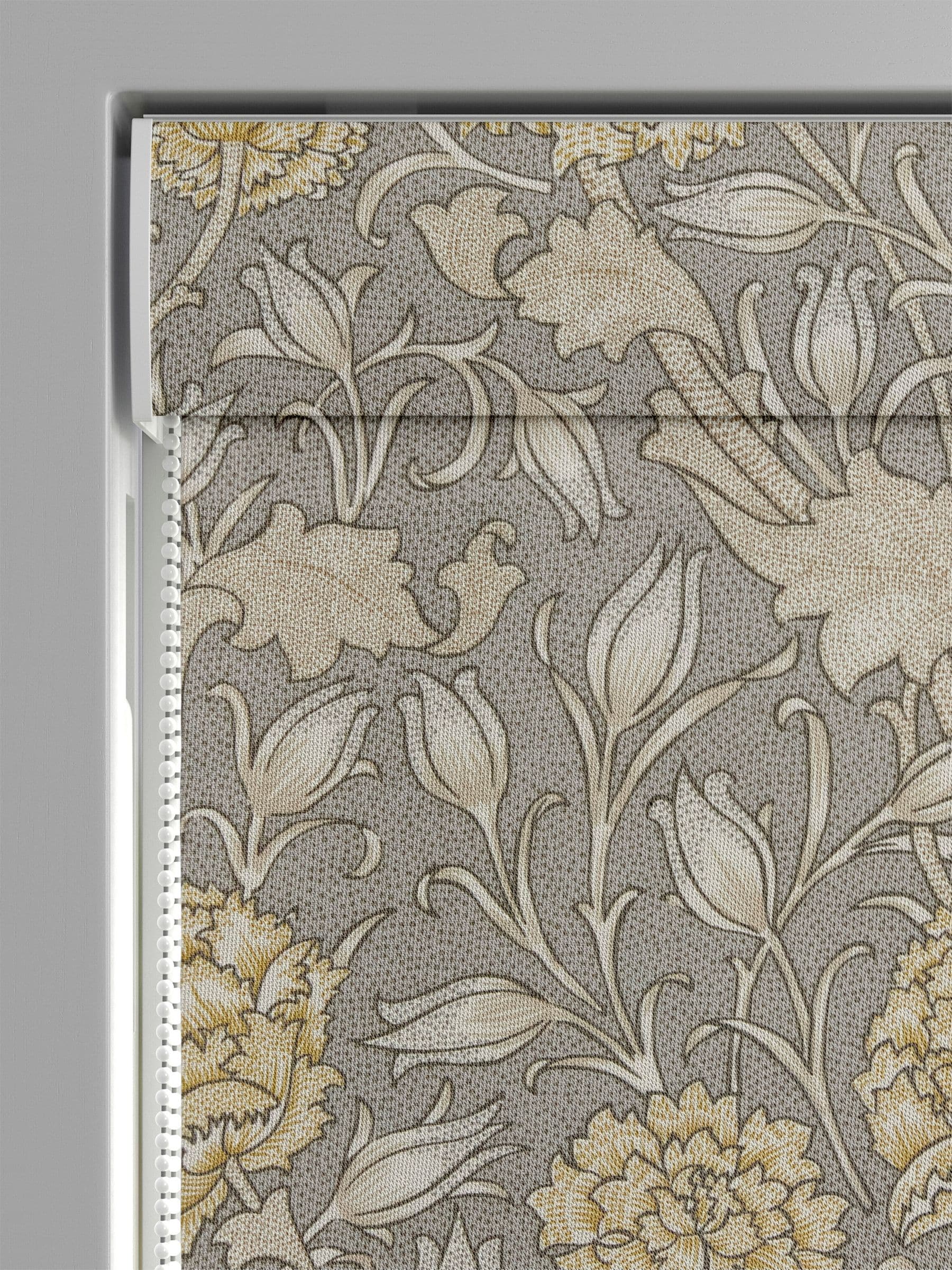 William Morris grey wild tulip roman blinds (British brand)