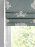 William Morris blue marigold tree embroidery roman blind (British brand)