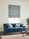 William Morris blue marigold tree embroidery roman blind (British brand)