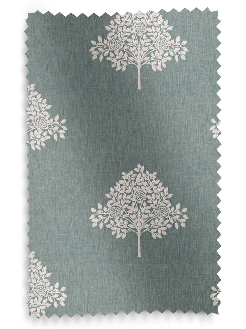 William Morris blue marigold tree embroidery roman blind (British brand)