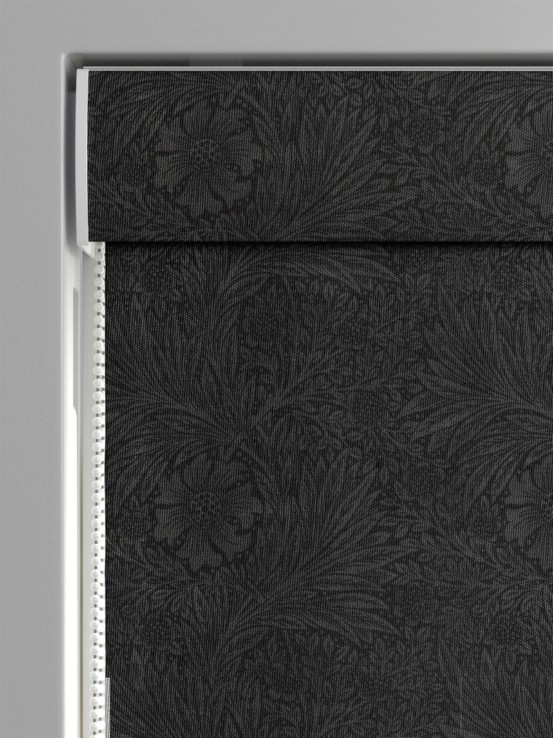 William Morris grey marigold velvet roman blind (British brand)