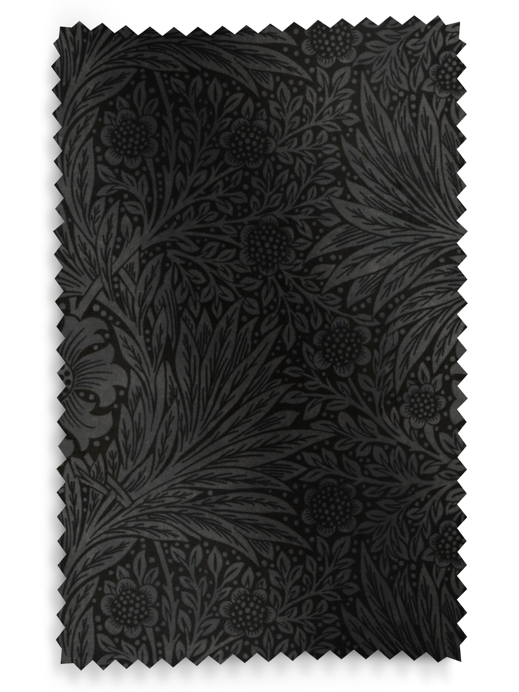 William Morris grey marigold velvet roman blind (British brand)