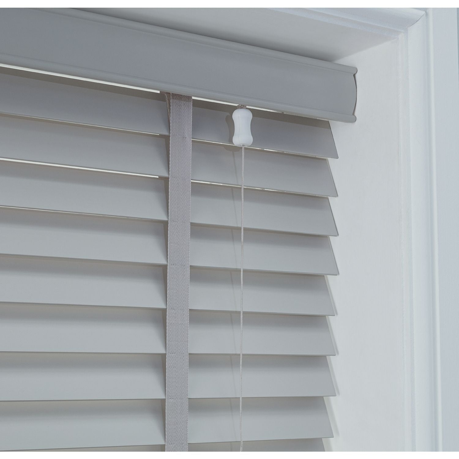 Habitat Wooden Grey 50mm Slat Venetian Tape Blind - 60cm