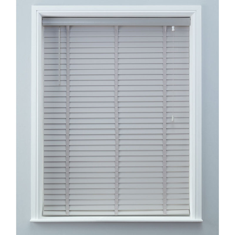 Habitat Wooden Grey 50mm Slat Venetian Tape Blind - 60cm