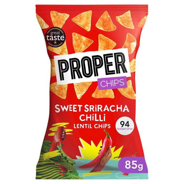 Properchips Sweet Sriracha Lentil Chips   85g GOODS M&S   