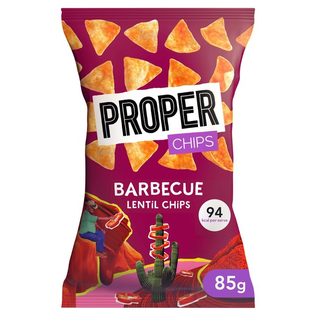 Properchips Barbecue Lentil Chips   85g GOODS M&S   