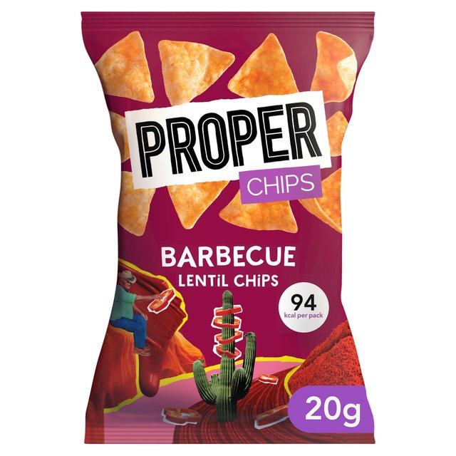 Properchips Barbecue Lentil Chips   20g GOODS M&S   