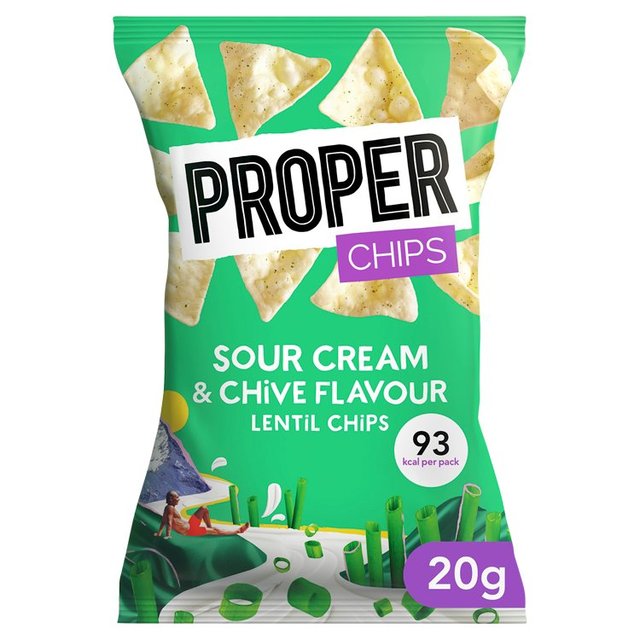 Properchips Sour Cream & Chive Lentil Chips   20g GOODS M&S   