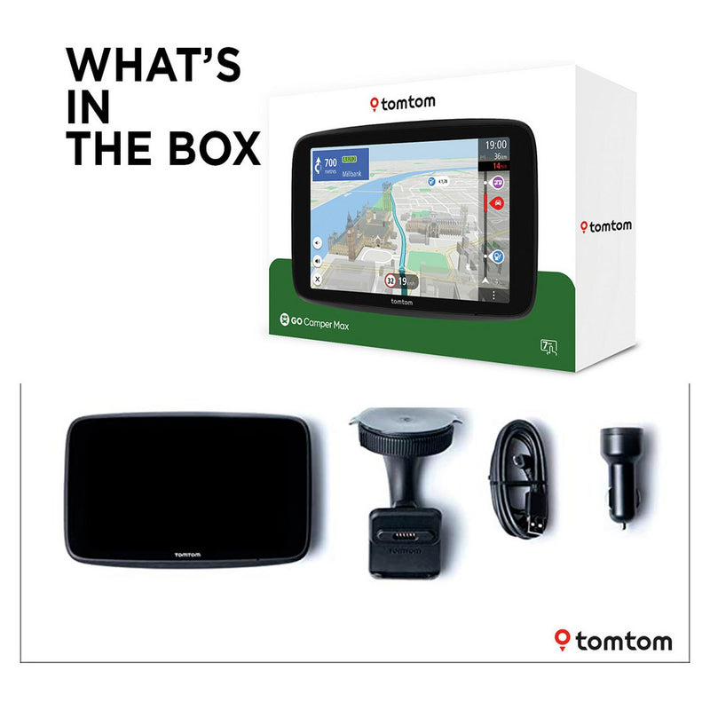 TomTom GO Camper Max 2nd Gen sat nav 7 inch, imported from the UK