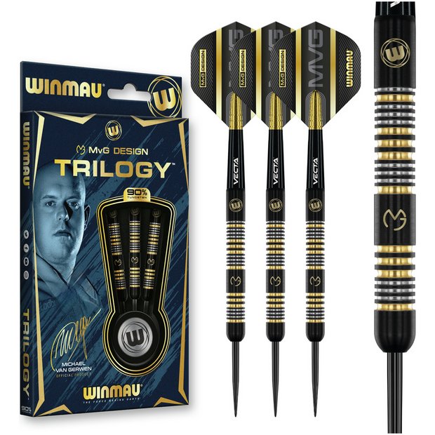 Winmau MVG Trilogy darts set 21.5g tungsten, imported from the UK