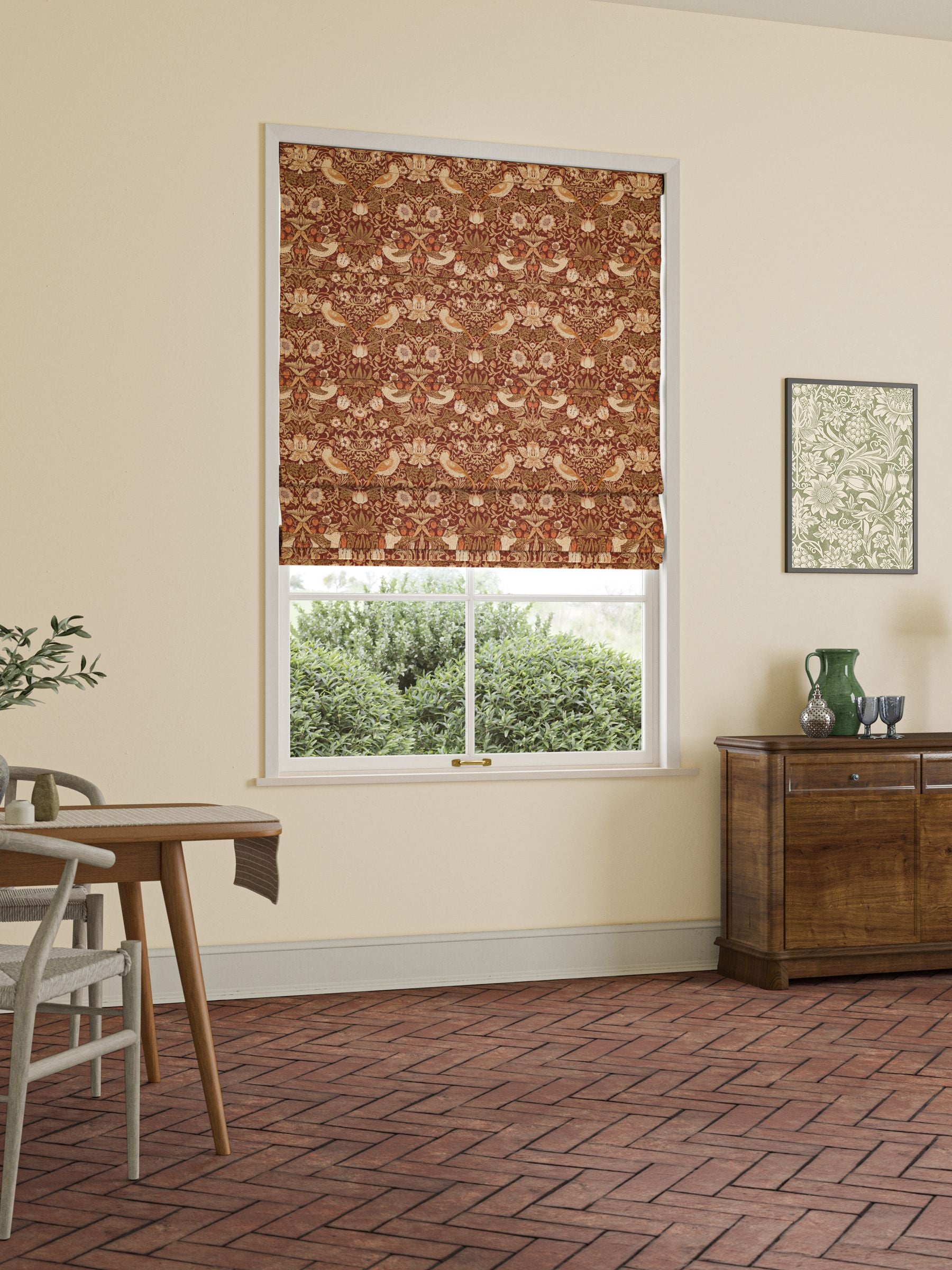 William Morris Strawberry Thief roman blinds 100% cotton - British product