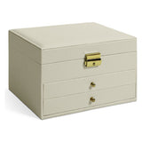 Argos Home lockable faux leather jewellery box two drawers - British product