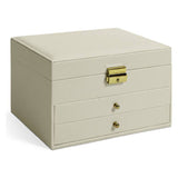 Argos Home lockable faux leather jewellery box two drawers - British product
