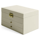Argos Home lockable faux leather jewellery box two drawers - British product