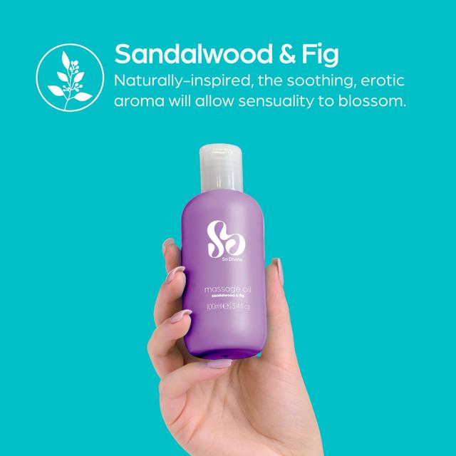 So Divine Massage Oil with Sandlewood and Fig Vegan Friendly   100ml GOODS M&S   