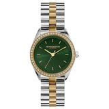 Olivia Burton green dial two-tone watch 34mm - British product