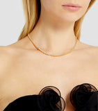 Sophie Bille Brahe yellow gold diamond tennis necklace, UK version