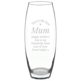 Personalised bullet vase custom message H22cm UK version