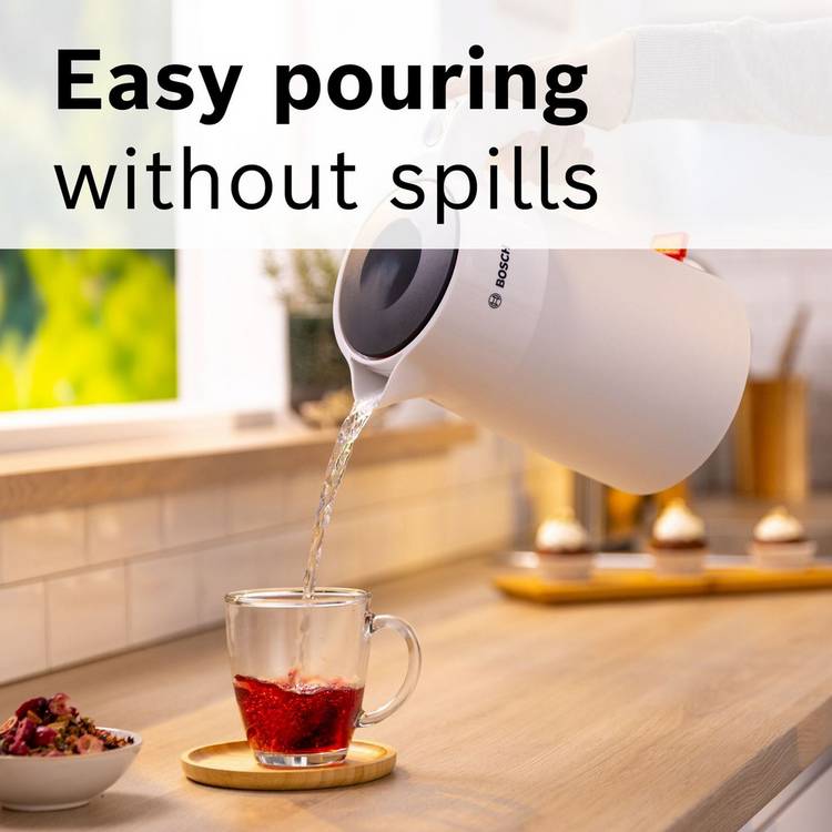 Bosch white kettle 1.7 litre, imported from the UK